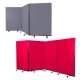 3 & 4 Panel Classic Mobile Room Divider with Nyloop Fabric