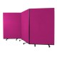 3 & 4 Panel Classic Mobile Room Divider with Woolmix Fabric