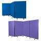 3 & 4 Panel Classic Mobile Room Divider with Woolmix Fabric