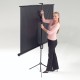 Eyeline Basic Tripod Projection Screen - With and Without Black Borders