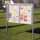 Mistral Twin Door Post Mounted Magnetic Noticeboard