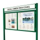 Mistral 2 Door Post Mounted Noticeboard with Printed Header