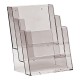 Multi Tier Clear Plastic Leaflet Dispenser - Sizes: A4 / A5 / DL