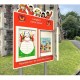 Sentinel School Days Post Mounted Noticeboard with Printed Header