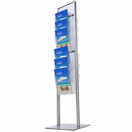 Mobile Brochure Stand Displays 10 x A4 up to 20 x A4 Brochures White ...