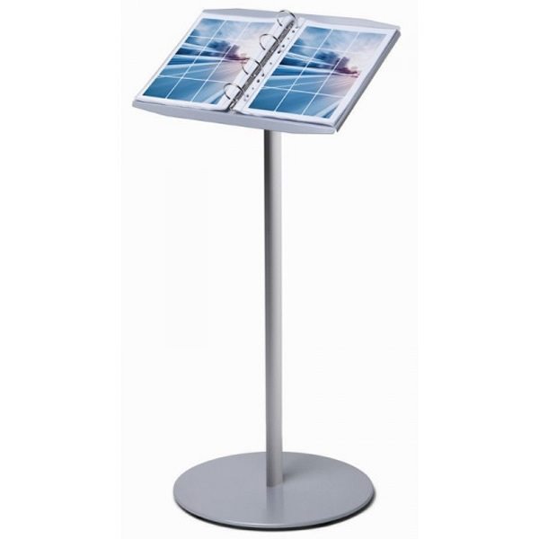 Premium A4 Ringbinder Brochure Stand - White Light Display